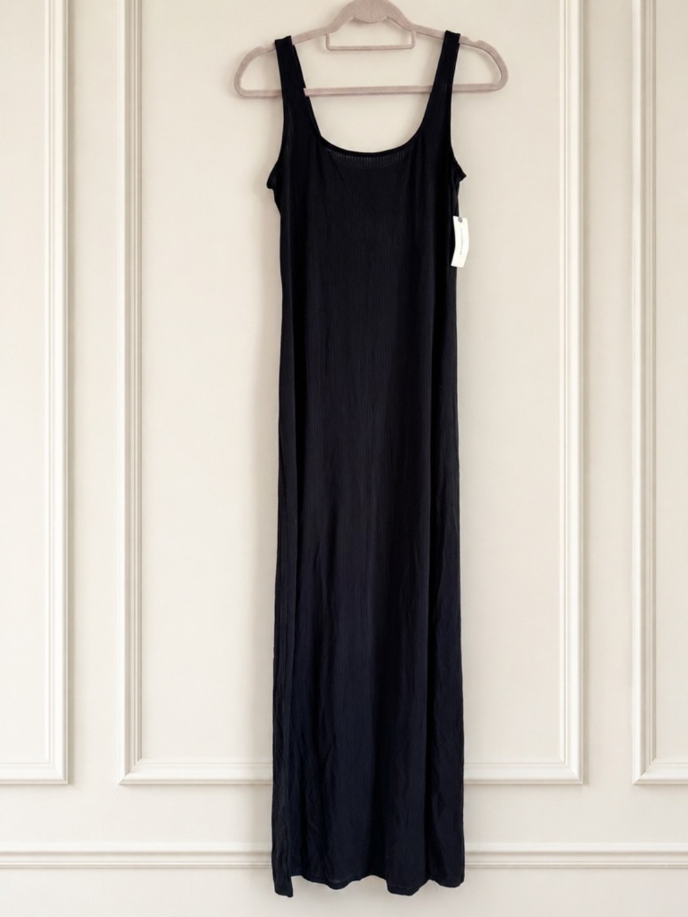 Anthropologie Classic Black Scoop Neck Maxi Dress - Picture 5 of 9
